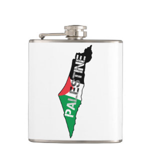 Flasques Libérez la Palestine Drapeau sur la carte Palestin