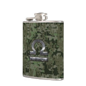 Flasques Libra Zodiac Symbole de Green Digital Camouflage (Gauche)