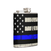 Flasques Ligne Bleue Drapeau Soutien de la police américain (Droite)