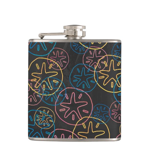 Flasques Lignes de Dollar de Sable Rouge Jaune Bleu (Devant)