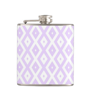 Flasques Lilac motif de diamants violet et blanc