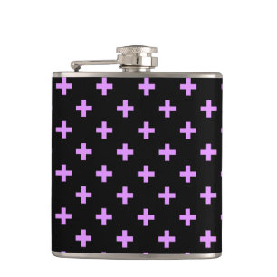 Flasques Lilac polka croise sur noir