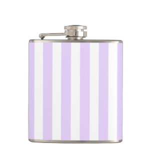 Flasques Lilac violet et blanc bonbons rayures
