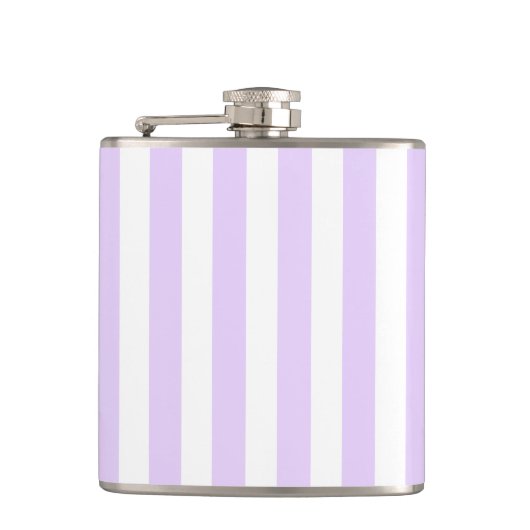 Flasques Lilac violet et blanc bonbons rayures (Devant)