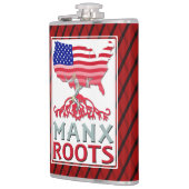 Flasques L'île de Man Manx American Hip Flask (Gauche)