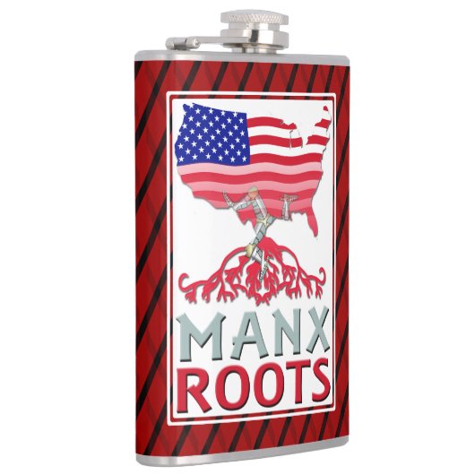 Flasques L'île de Man Manx American Hip Flask (Droite)