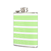 Flasques Lime vert et blanc cinq bandes motif (Gauche)