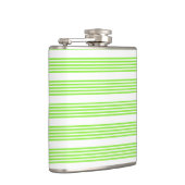 Flasques Lime vert et blanc cinq bandes motif (Droite)