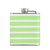 Flasques Lime vert et blanc cinq bandes motif (Dos)