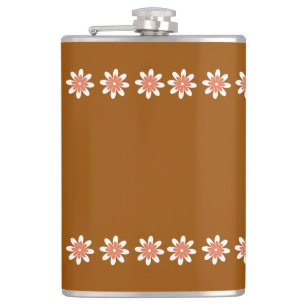 Flasques Limite de bordure Fleur Retro Terre Brown