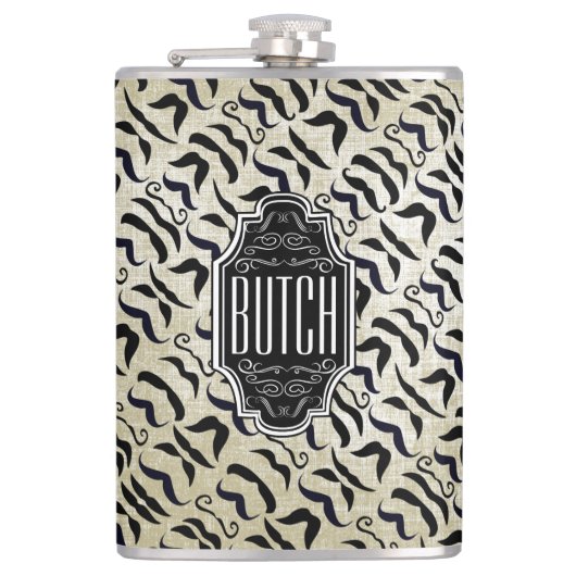 Flasques Lin Texture Arrière - plan sur une Mustach personn (Devant)