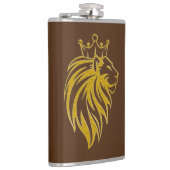 Flasques Lion Avec Couronne - Style Or 2 (Droite)