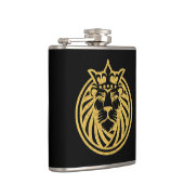 Flasques Lion Avec Couronne - Style Or 4 (Droite)