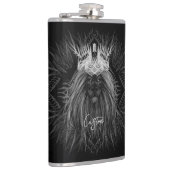 Flasques Lion avec monogramme de couronne (Droite)