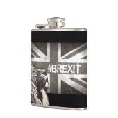 Flasques Lion fier noir et blanc Union Jack #Brexit (Gauche)