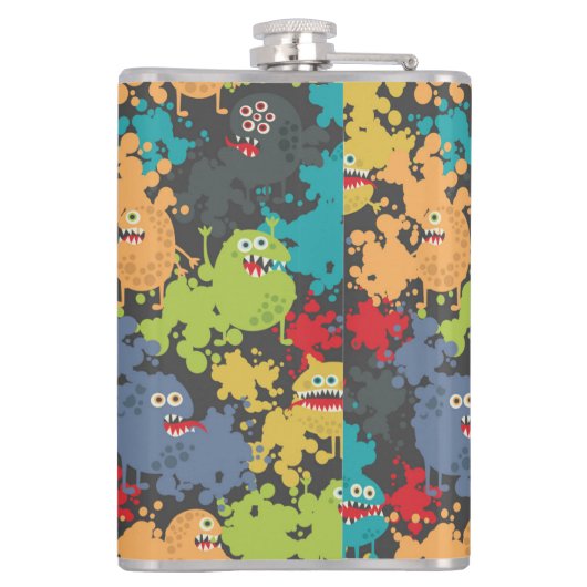 Flasques Little cute funny monsters (Dos)