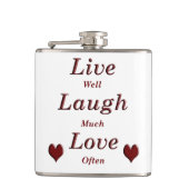 Flasques Live Laugh Love (Devant)