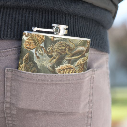 Flasques Lizards par Ernst Haeckel Vintage Lacertilia Anima (En situation)