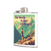 Flasques L'Oeuvre Est La Récompense Femme Runner Mountains (Gauche)