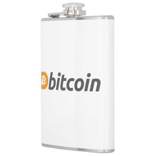 Flasques Logo Bitcoin grand avec symbole Bitcoin orange (Gauche)