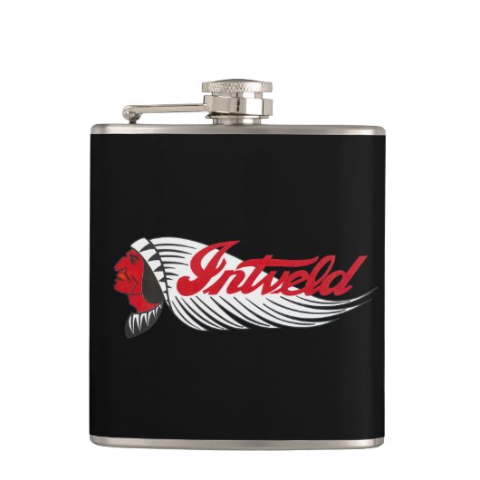Flasques Logo de moto vintage noir (Devant)