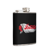 Flasques Logo de moto vintage noir (Droite)