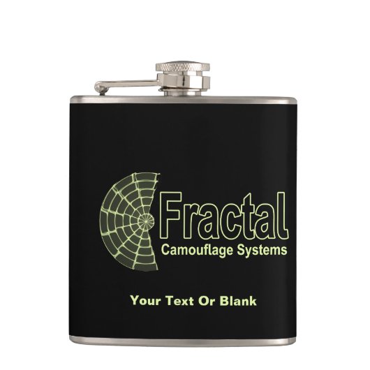 Flasques Logo des systèmes de camouflage fractal (Devant)