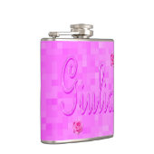 Flasques Logo Du Nom De Giulia Sur Pink, (Droite)