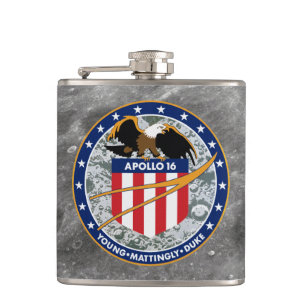 Flasques Logo du patch de mission NASA Apollo 16