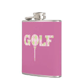 Flasques Logo Golf tee logo Jacquard rose dames nom plaid (Gauche)