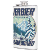 Flasques Logo Verbier Suisse Snowboard (Gauche)
