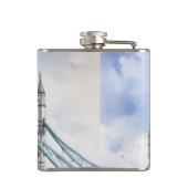 Flasques London Tower Bridge Travel Watercolor (Dos)