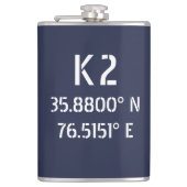 Flasques Longitude de la latitude K2 (Devant)