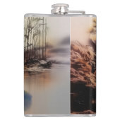 Flasques Lotus bleu émergeant des eaux boueuses (Vietnamien (Dos)