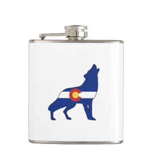 Flasques Loup du drapeau du Colorado