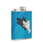 Flasques Loup en bleu (Droite)