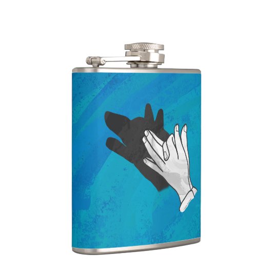 Flasques Loup en bleu (Droite)