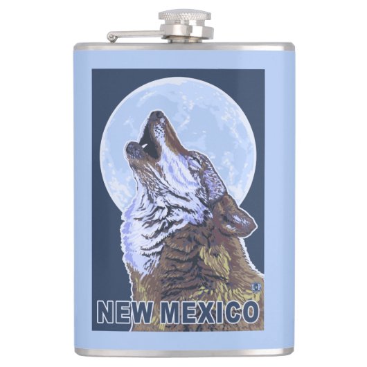 Flasques Loup gris HowlingNew Mexique (Devant)
