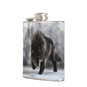 Flasques Loup noir en colère (Gauche)