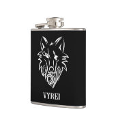 Flasques Loup tribal noir et blanc (Gauche)
