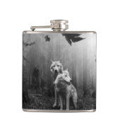 Flasques Loups merveilleux Noir et Blanc Leaf nous seul (Devant)