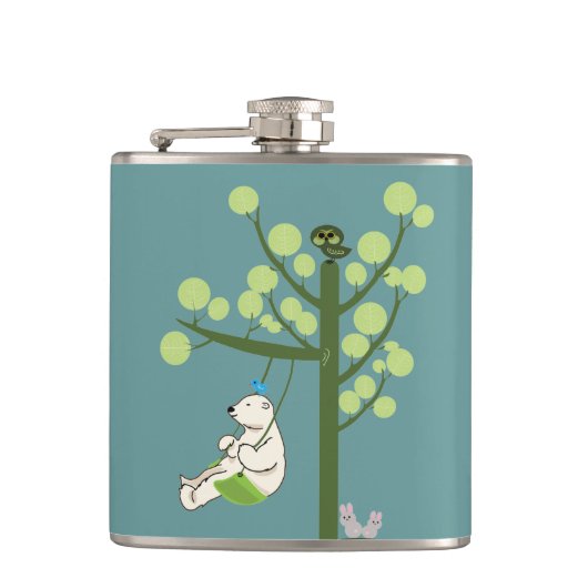 Flasques l'ours polaire joue un swing (Devant)