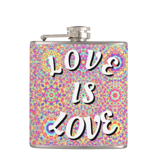 Flasques Love Is Love Fierté  (Devant)