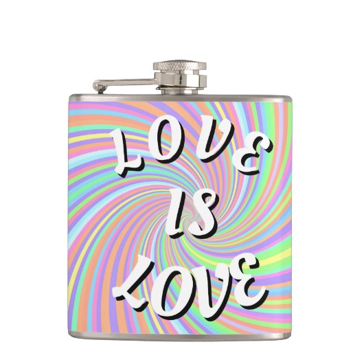 Flasques Love Is Love Fierté  (Devant)