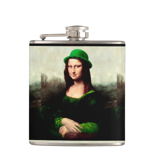 Flasques Lucky Mona Lisa St. Patrick's Day (Devant)