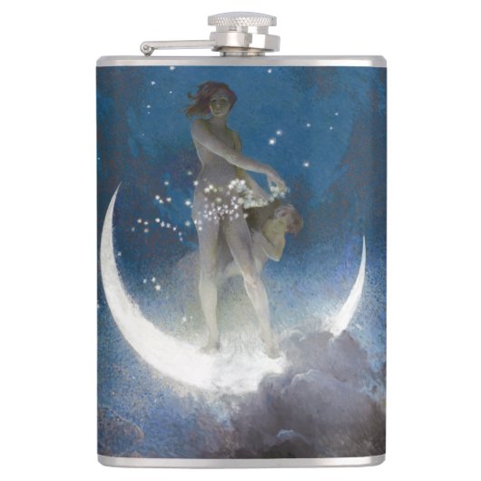 Flasques Luna Goddess at Night Scattering Stars (Devant)