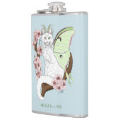 Flasques Luna Moth Moth Blanc Chat Vert (Gauche)