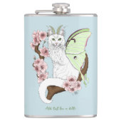 Flasques Luna Moth Moth Blanc Chat Vert (Devant)