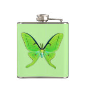 Flasques Luna moth sur un arrière - plan vert pâle (Dos)