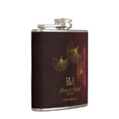 Flasques Lune Romance Groomsman Burgundy ID881 (Droite)